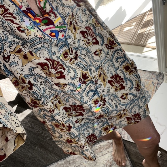 Cotton botanical dyed tunic top dress from India with pockets Large - Picture 10 of 10